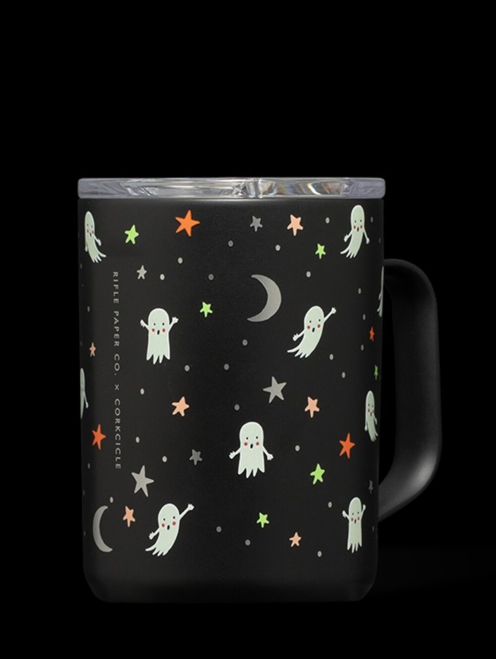 RIFLE PAPER CO. CORCKCICLE Halloween Mug Ghost Glow Insulated Portable nwt